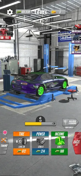 Взлом Dyno 2 Race — Car Tuning (Дино 2 Гонка)  [МОД Бесконечные монеты] — последняя версия apk на Андроид screen 2