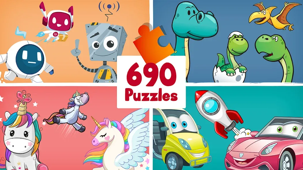 Скачать взлом 690 Puzzles for preschool kids  [МОД Все открыто] — стабильная версия apk на Андроид screen 1