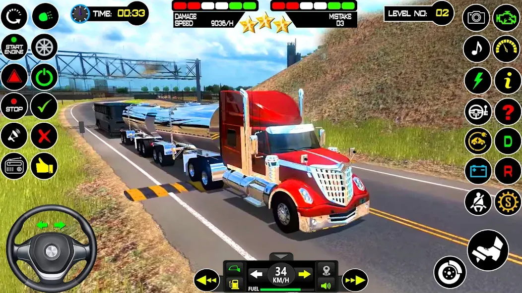 Взломанная US Truck Driving Cargo Game 3D (Американский грузовик водителя)  [МОД Бесконечные монеты] — стабильная версия apk на Андроид screen 3