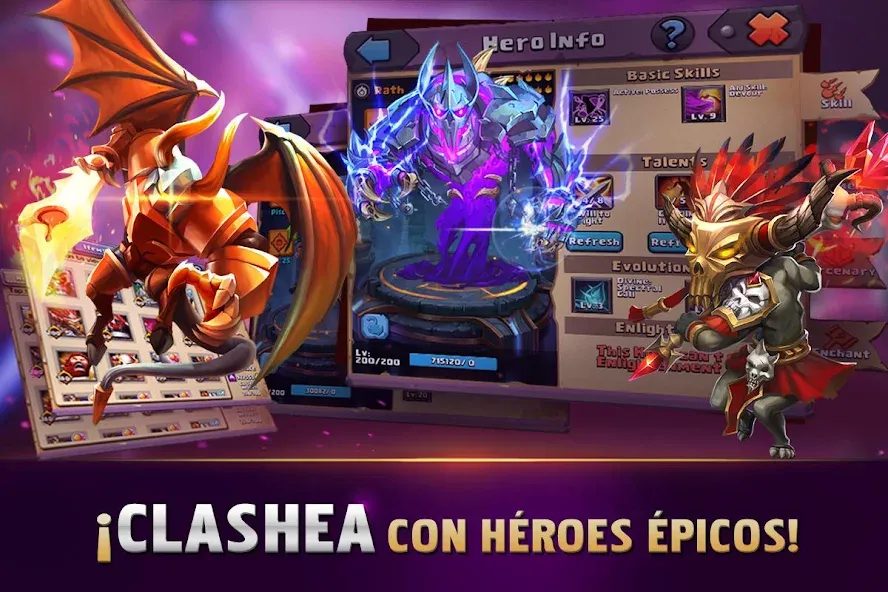 Взломанная Clash of Lords 2: Español (Клэш оф Лордс 2)  [МОД Много монет] — стабильная версия apk на Андроид screen 2