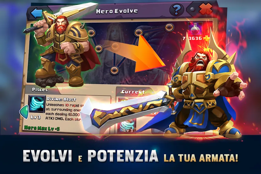 Скачать взломанную Clash of Lords 2: Italiano (Клэш оф Лордс 2)  [МОД Меню] — полная версия apk на Андроид screen 3