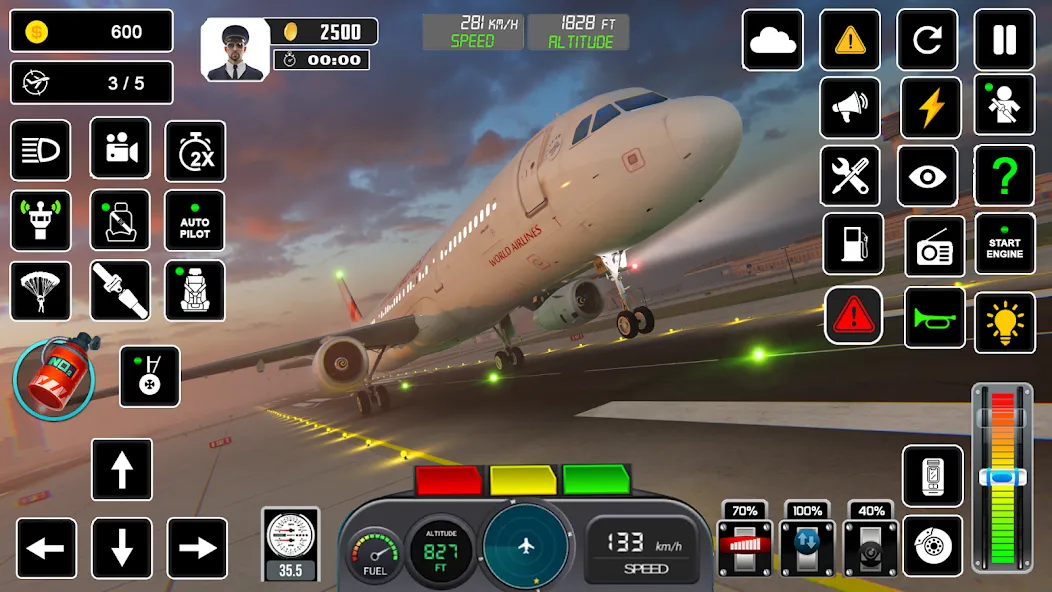 Скачать взлом Pilot Flight Simulator Games  [МОД Много монет] — стабильная версия apk на Андроид screen 1