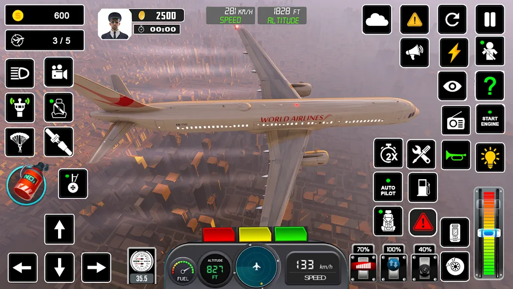 Скачать взлом Pilot Flight Simulator Games  [МОД Много монет] — стабильная версия apk на Андроид screen 2