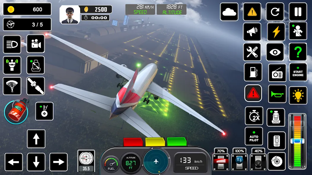 Скачать взлом Pilot Flight Simulator Games  [МОД Много монет] — стабильная версия apk на Андроид screen 3