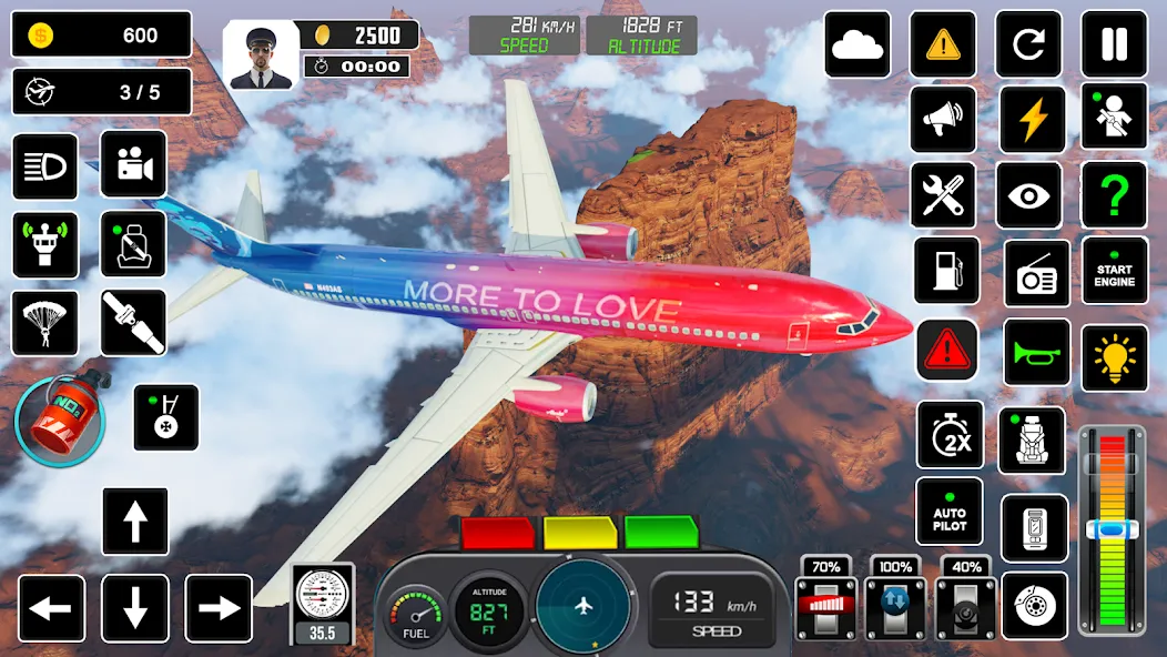 Скачать взлом Pilot Flight Simulator Games  [МОД Много монет] — стабильная версия apk на Андроид screen 4