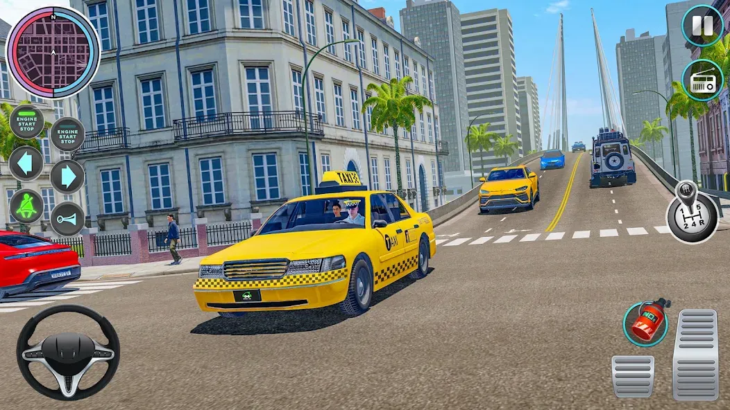 Взломанная City Taxi Driving: Taxi Games  [МОД Много денег] — полная версия apk на Андроид screen 4