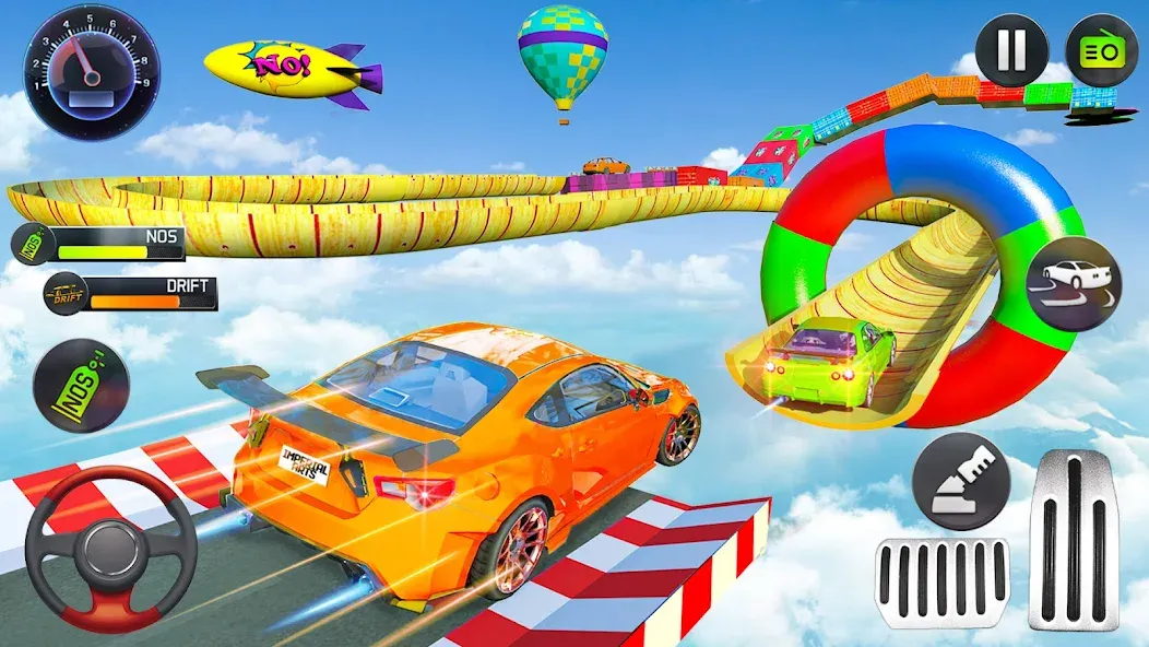 Скачать взлом Mega Ramp Car Stunts Race Game  [МОД Menu] — последняя версия apk на Андроид screen 1