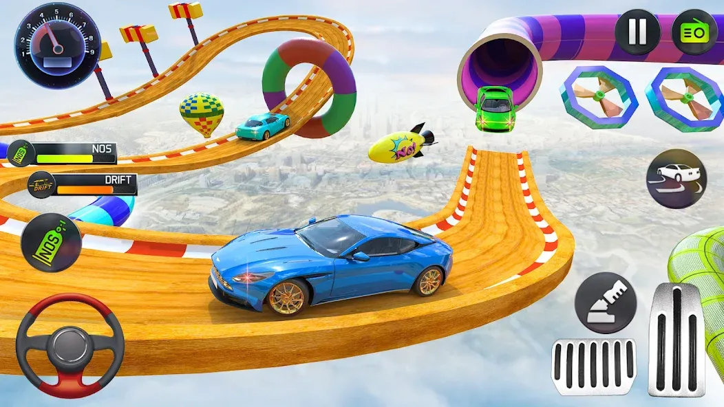 Скачать взлом Mega Ramp Car Stunts Race Game  [МОД Menu] — последняя версия apk на Андроид screen 3