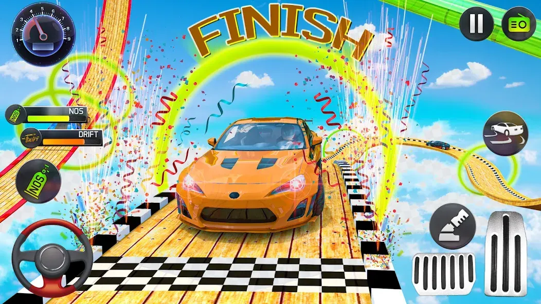 Скачать взлом Mega Ramp Car Stunts Race Game  [МОД Menu] — последняя версия apk на Андроид screen 4