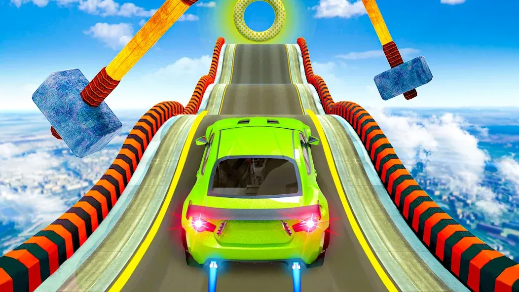 Скачать взлом Mega Ramp Car Stunts Race Game  [МОД Menu] — последняя версия apk на Андроид screen 5