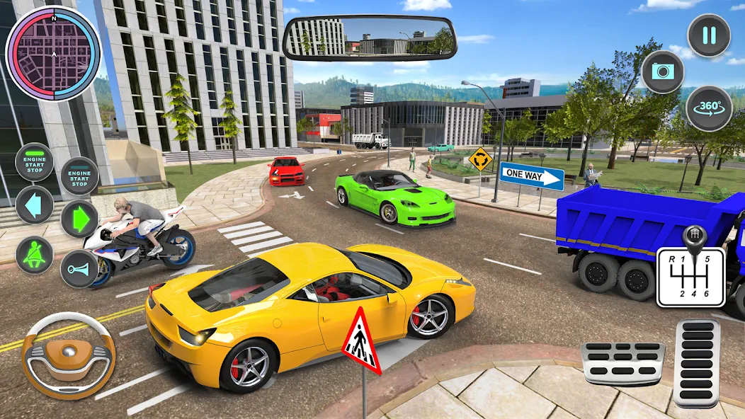 Взлом Modern Car Driving School Game  [МОД Menu] — последняя версия apk на Андроид screen 4