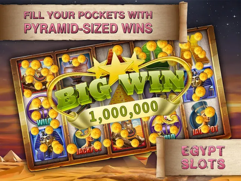 Взломанная Egypt Slots Casino Machines (Египетские игровые автоматы казино)  [МОД Все открыто] — последняя версия apk на Андроид screen 4