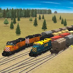 Train and rail yard simulator