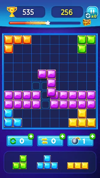 Взломанная Block Puzzle — Gem Block (Блокпазл блокголоволомка)  [МОД Все открыто] — последняя версия apk на Андроид screen 3