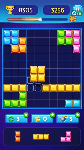 Взломанная Block Puzzle — Gem Block (Блокпазл блокголоволомка)  [МОД Все открыто] — последняя версия apk на Андроид screen 4