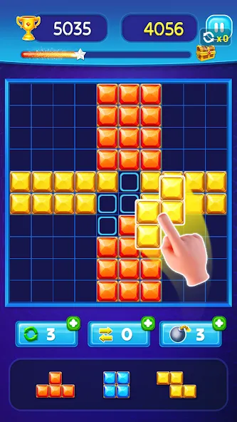 Взломанная Block Puzzle — Gem Block (Блокпазл блокголоволомка)  [МОД Все открыто] — последняя версия apk на Андроид screen 5