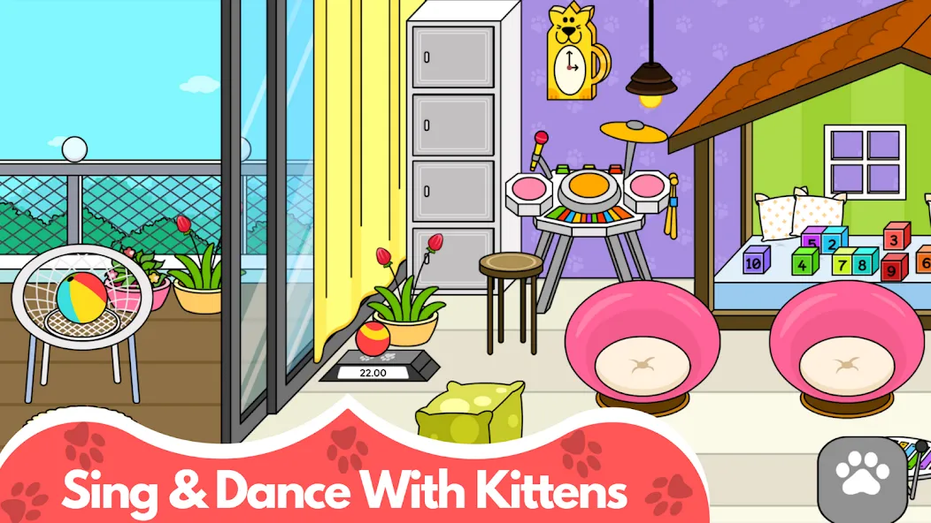 Скачать взлом My Cat Town — Cute Kitty Games  [МОД Бесконечные монеты] — стабильная версия apk на Андроид screen 4
