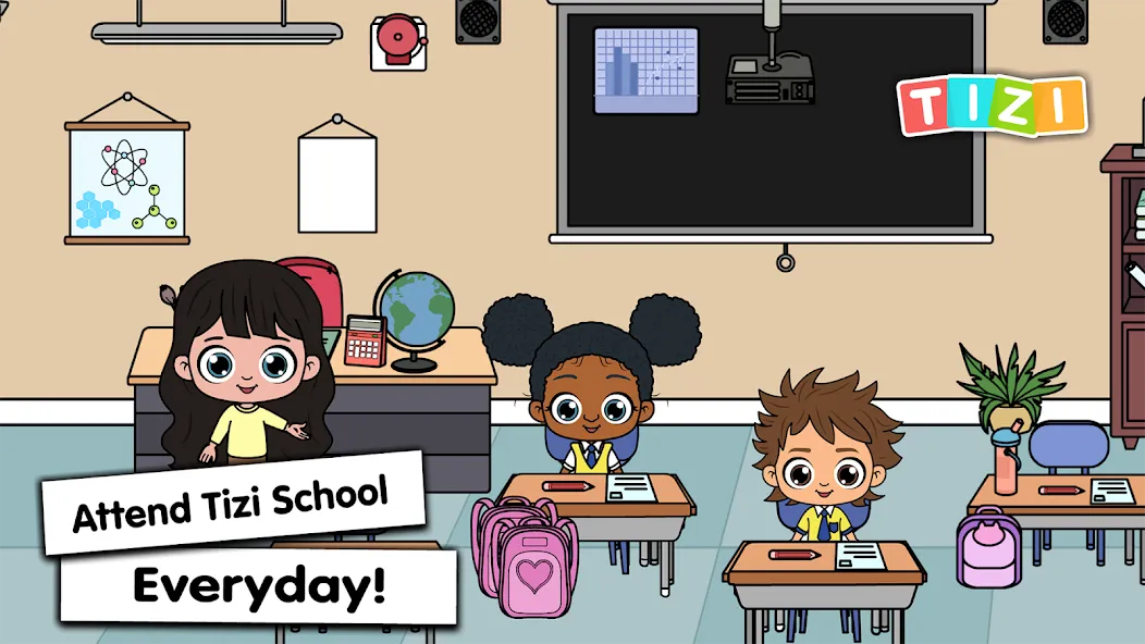 Скачать взломанную Tizi Town — My School Games  [МОД Unlimited Money] — стабильная версия apk на Андроид screen 2