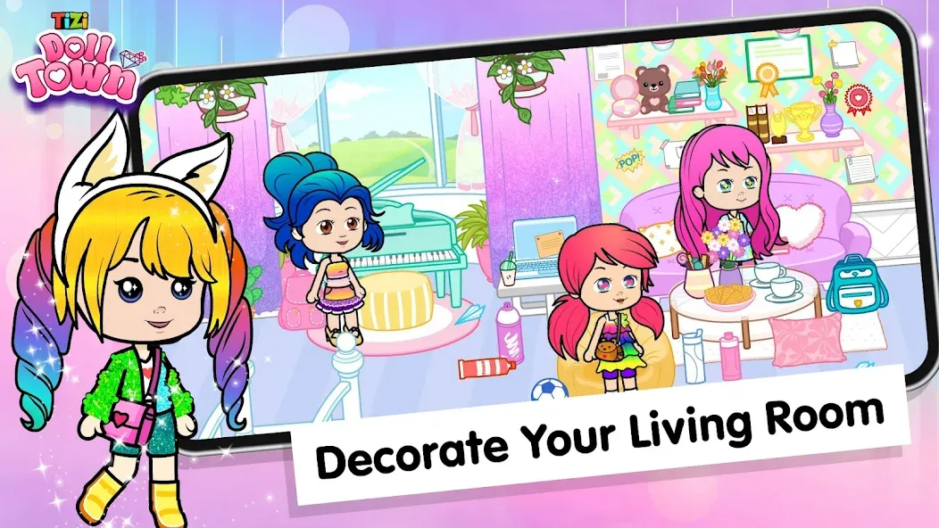 Скачать взлом Tizi Town: Doll Dress Up Games  [МОД Много денег] — стабильная версия apk на Андроид screen 4