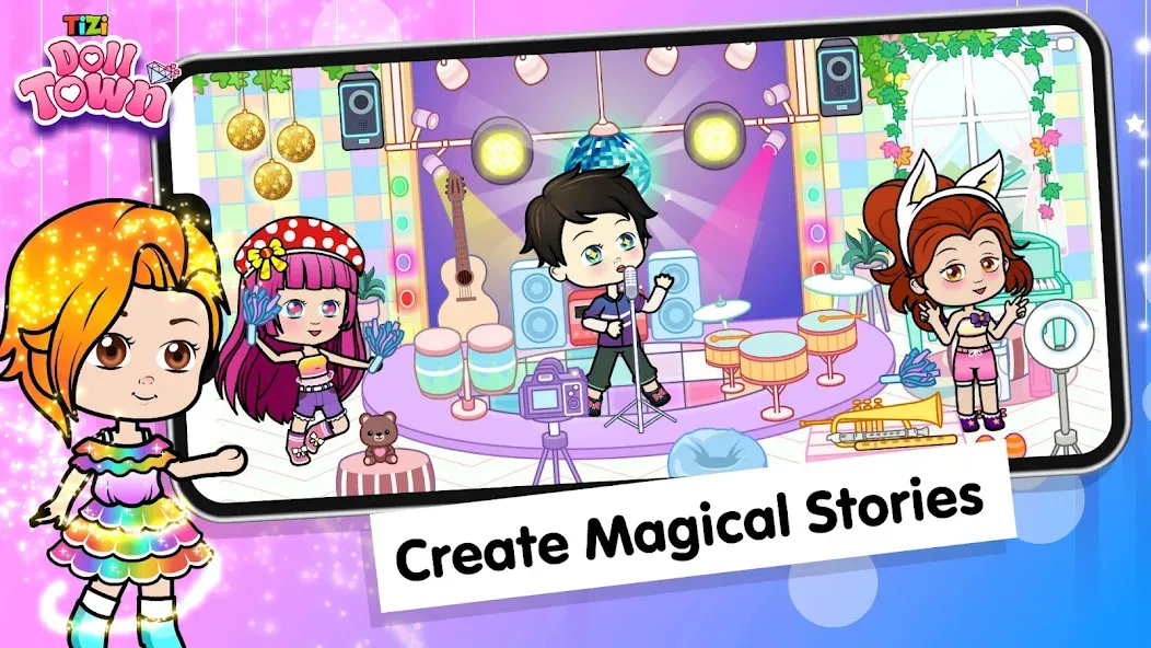 Скачать взлом Tizi Town: Doll Dress Up Games  [МОД Много денег] — стабильная версия apk на Андроид screen 5