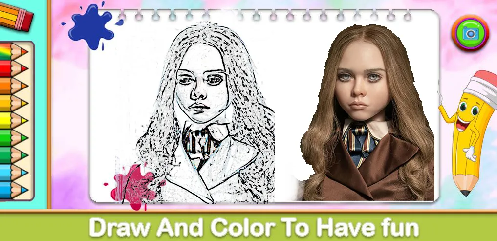 Скачать взлом Megan Coloring Game (Меган Колоринг Гейм)  [МОД Все открыто] — последняя версия apk на Андроид screen 1