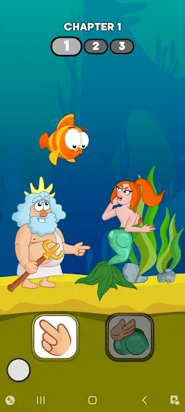 Взломанная Neptune vs Mermaid: Fish Prank (Нептун против Русалки)  [МОД Mega Pack] — последняя версия apk на Андроид screen 1