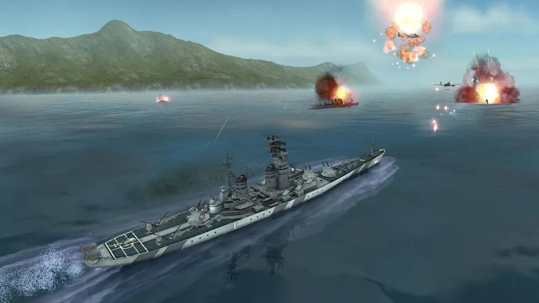 Взлом WARSHIP BATTLE:3D World War II  [МОД Unlocked] — полная версия apk на Андроид screen 2