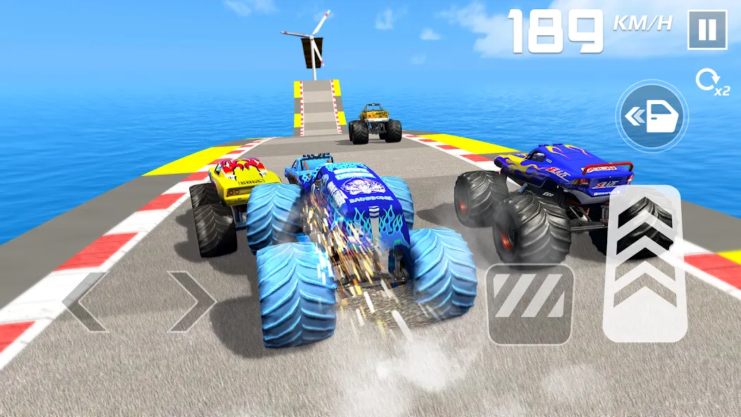 Скачать взломанную Car Games: Monster Truck Stunt (Монстртрак стант)  [МОД Бесконечные монеты] — полная версия apk на Андроид screen 5