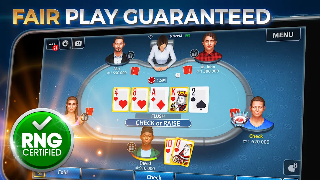 Скачать взлом Texas Hold'em Poker: Pokerist  [МОД Бесконечные монеты] — последняя версия apk на Андроид screen 1