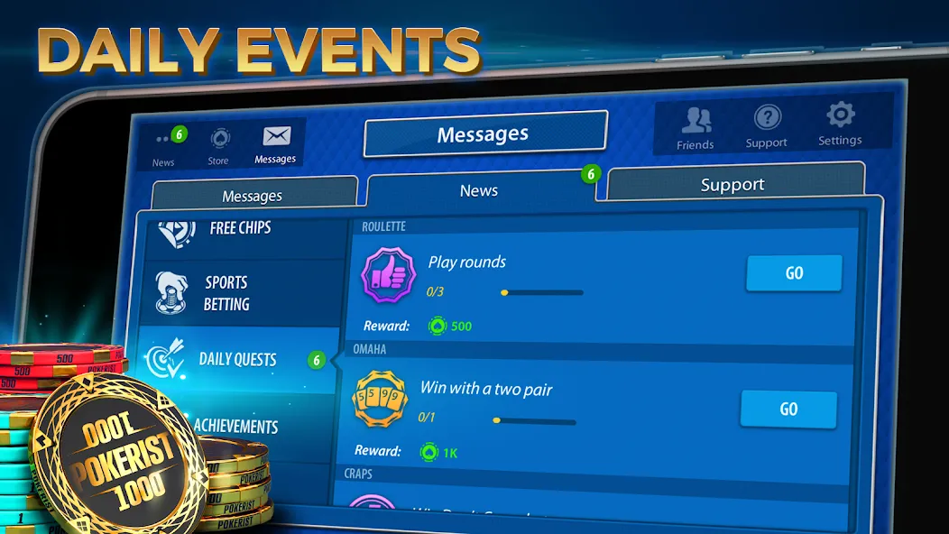 Скачать взлом Texas Hold'em Poker: Pokerist  [МОД Бесконечные монеты] — последняя версия apk на Андроид screen 3