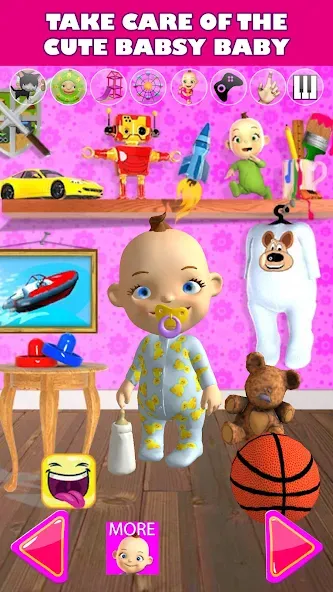 Взломанная Talking Babsy Baby  [МОД Mega Pack] — полная версия apk на Андроид screen 1