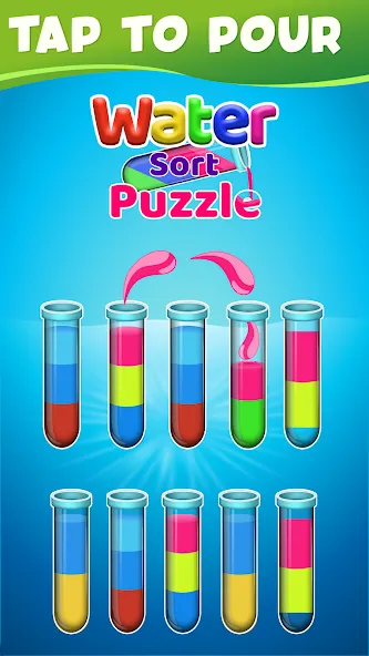 Взломанная Water Sort Color Sorting games (Вотер Сорт Колор Сортинг гейм)  [МОД Меню] — стабильная версия apk на Андроид screen 5