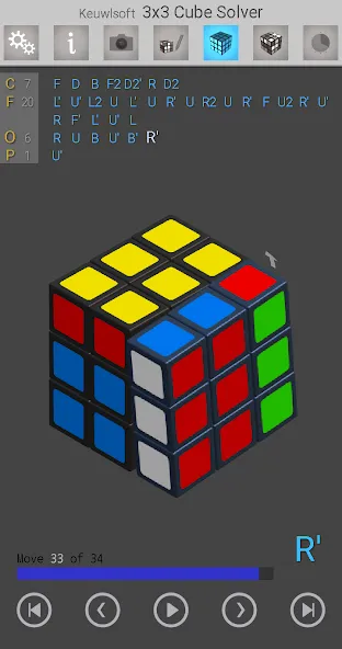 Скачать взлом 3×3 Cube Solver (х3 кубик решатель)  [МОД Mega Pack] — последняя версия apk на Андроид screen 1