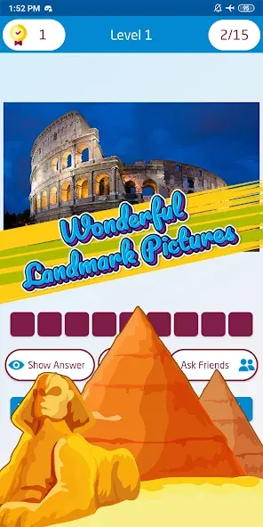 Скачать взлом Guess the famous place  [МОД Бесконечные монеты] — последняя версия apk на Андроид screen 4