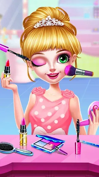 Скачать взломанную Princess Makeup Salon  [МОД Unlocked] — последняя версия apk на Андроид screen 2