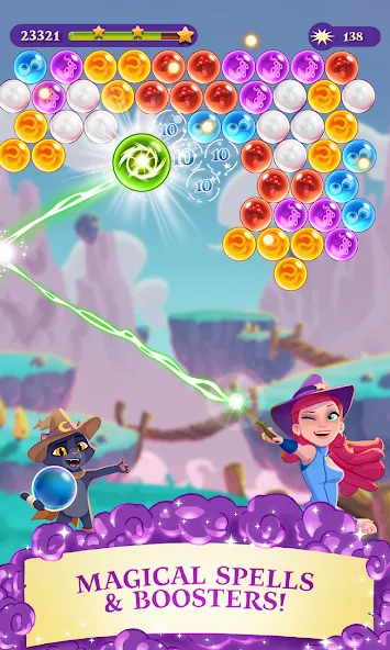 Скачать взломанную Bubble Witch 3 Saga (Бабл Витч 3 Сага)  [МОД Unlimited Money] — стабильная версия apk на Андроид screen 2