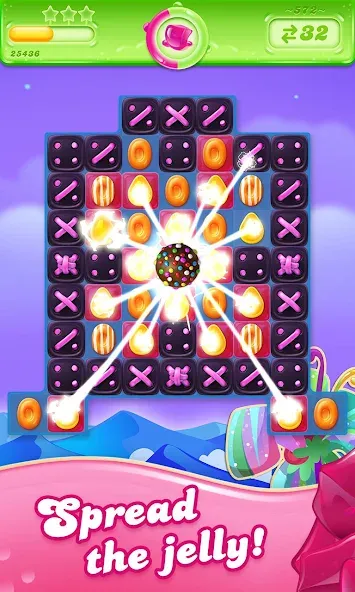 Взлом Candy Crush Jelly Saga (Кенди Краш Джелли Сага)  [МОД Unlocked] — полная версия apk на Андроид screen 1