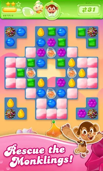 Взлом Candy Crush Jelly Saga (Кенди Краш Джелли Сага)  [МОД Unlocked] — полная версия apk на Андроид screen 3