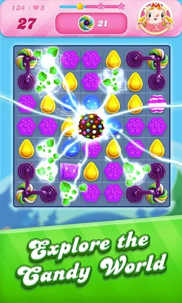 Взлом Candy Crush Saga (Кенди Краш Сага)  [МОД Много денег] — последняя версия apk на Андроид screen 1