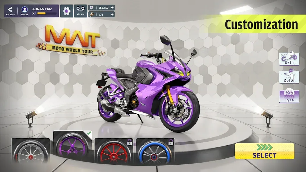 Скачать взломанную Moto World Tour: Bike Racing  [МОД Mega Pack] — последняя версия apk на Андроид screen 4