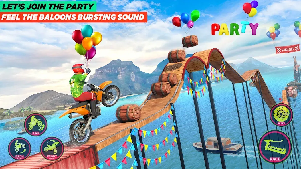 Взлом Bike Stunt Game: Tricks Master  [МОД Menu] — полная версия apk на Андроид screen 3