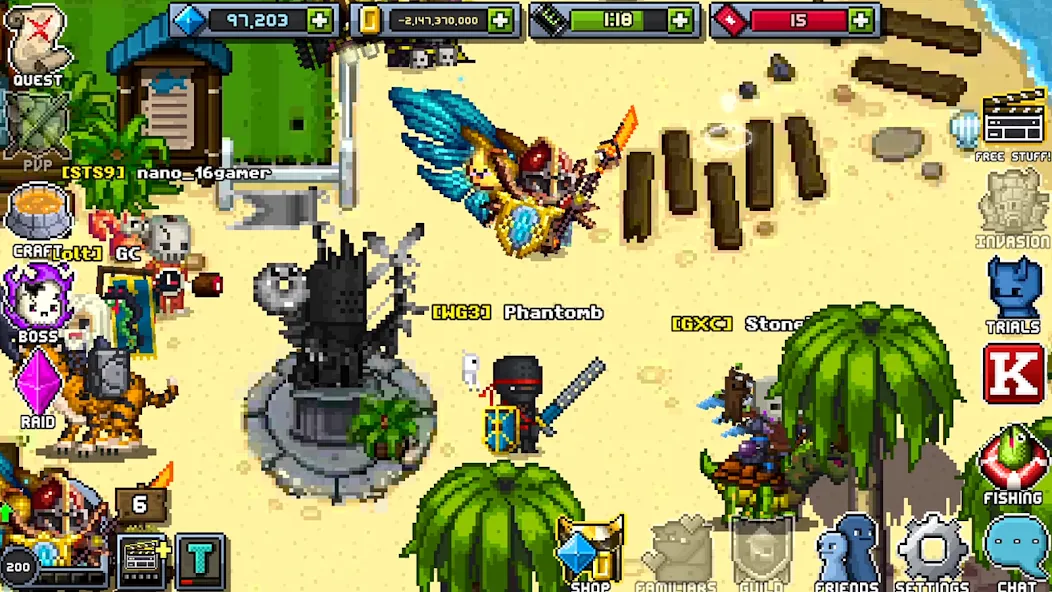 Скачать взломанную Bit Heroes Quest: Pixel RPG (Бит Хероес Квест)  [МОД Unlocked] — последняя версия apk на Андроид screen 4