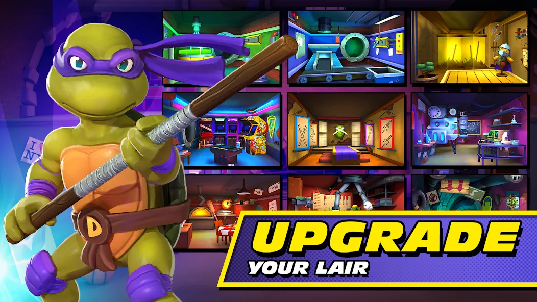 Скачать взломанную TMNT: Mutant Madness (ТМНТ)  [МОД Mega Pack] — стабильная версия apk на Андроид screen 3