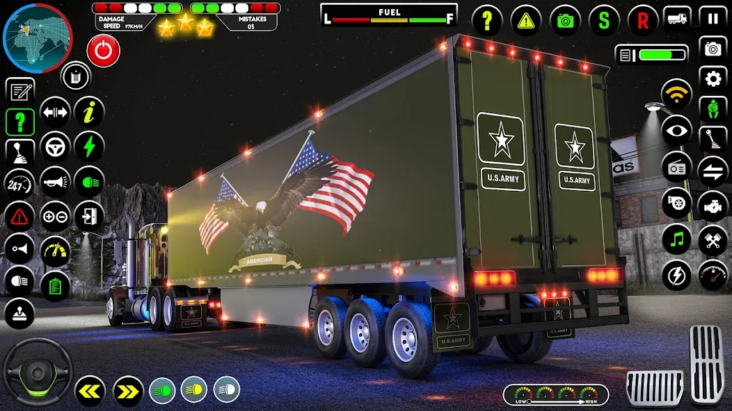 Скачать взломанную Army Truck Transporter Game 3D  [МОД Меню] — полная версия apk на Андроид screen 2