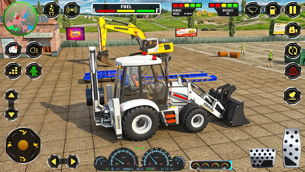 Скачать взломанную Real JCB Construction Games 3D  [МОД Много денег] — последняя версия apk на Андроид screen 1