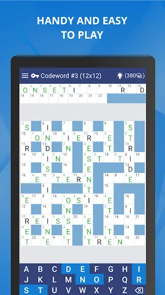 Скачать взломанную Keywords — Codeword Puzzle  [МОД Бесконечные монеты] — стабильная версия apk на Андроид screen 1