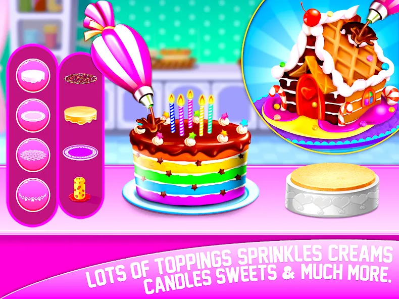 Взлом Cake Maker Sweet Bakery Games  [МОД Бесконечные деньги] — полная версия apk на Андроид screen 1