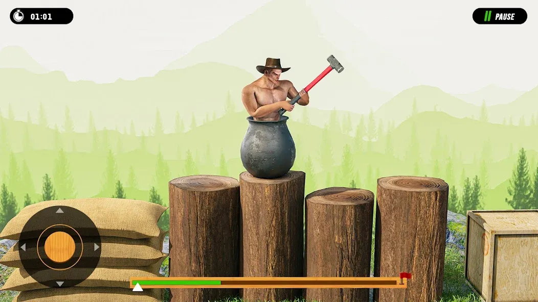 Взлом Hammer Climber Man: Pot Man 3D  [МОД Много денег] — стабильная версия apk на Андроид screen 3