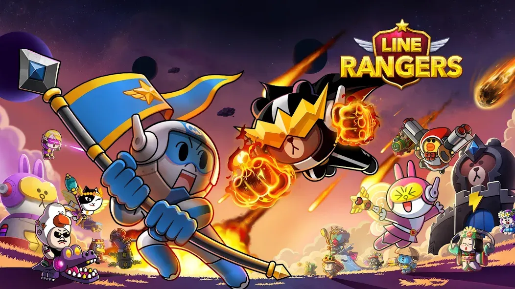 Взломанная LINE Rangers: Brown-Cony Wars!  [МОД Unlocked] — последняя версия apk на Андроид screen 5