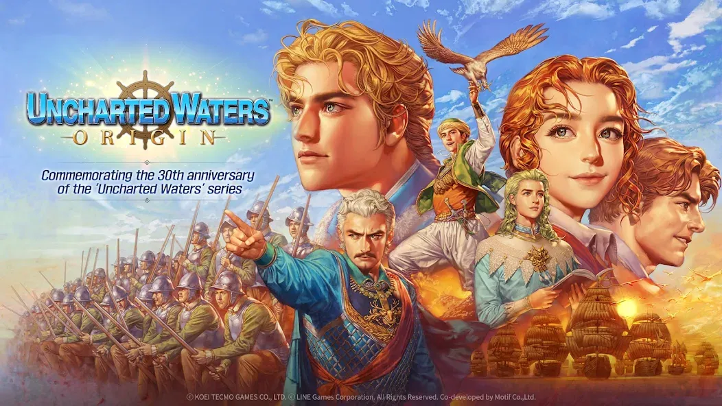 Взломанная Uncharted Waters Origin (Анчартед Уотерс Ориджин)  [МОД Menu] — последняя версия apk на Андроид screen 1